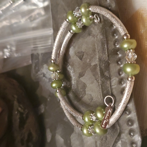 Bracelet w. Swavorski & vantel pearl - Picture 4 of 4